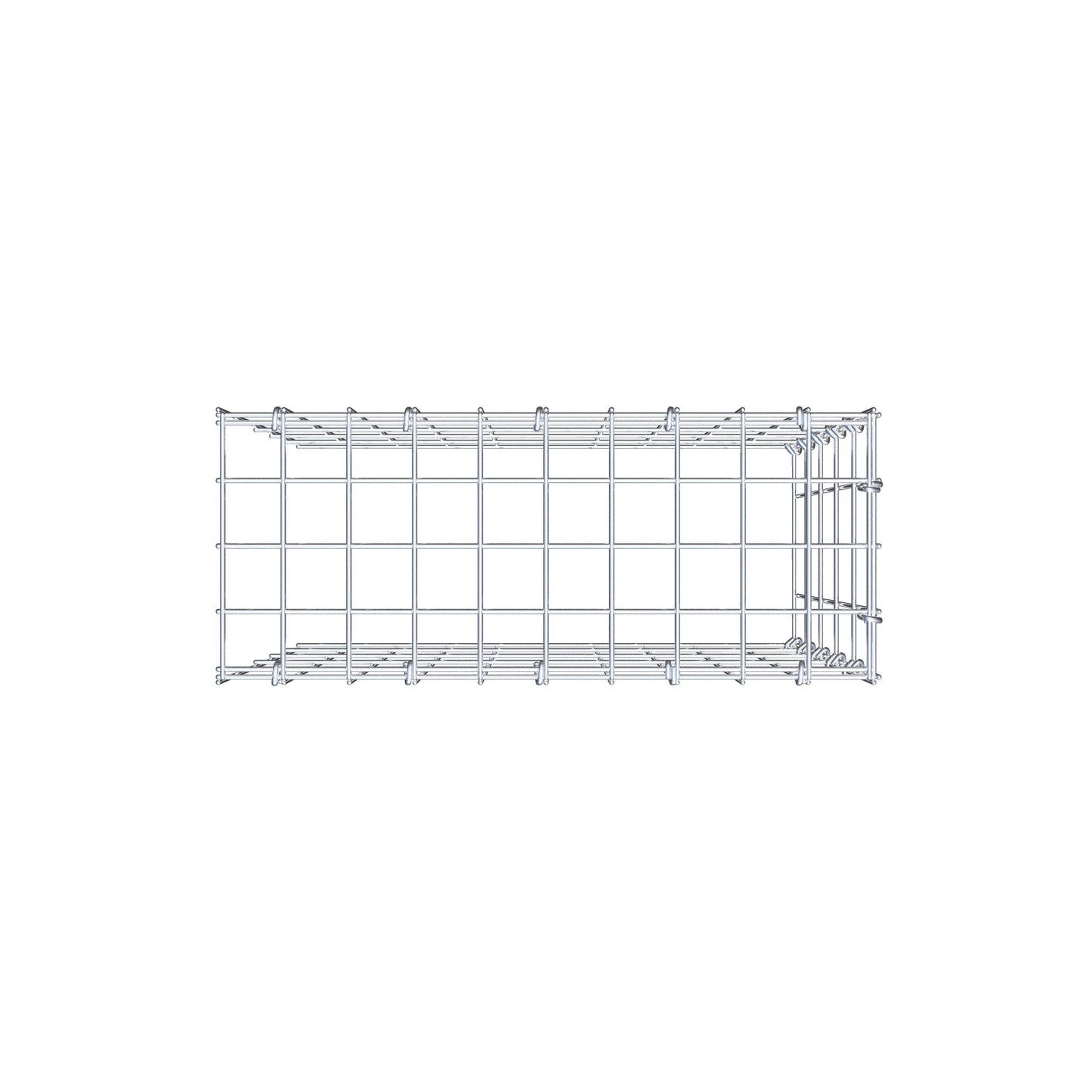 Gabião Tipo 4 50 cm x 50 cm x 20 cm (C x A x P), malhagem 5 cm x 10 cm, anel C