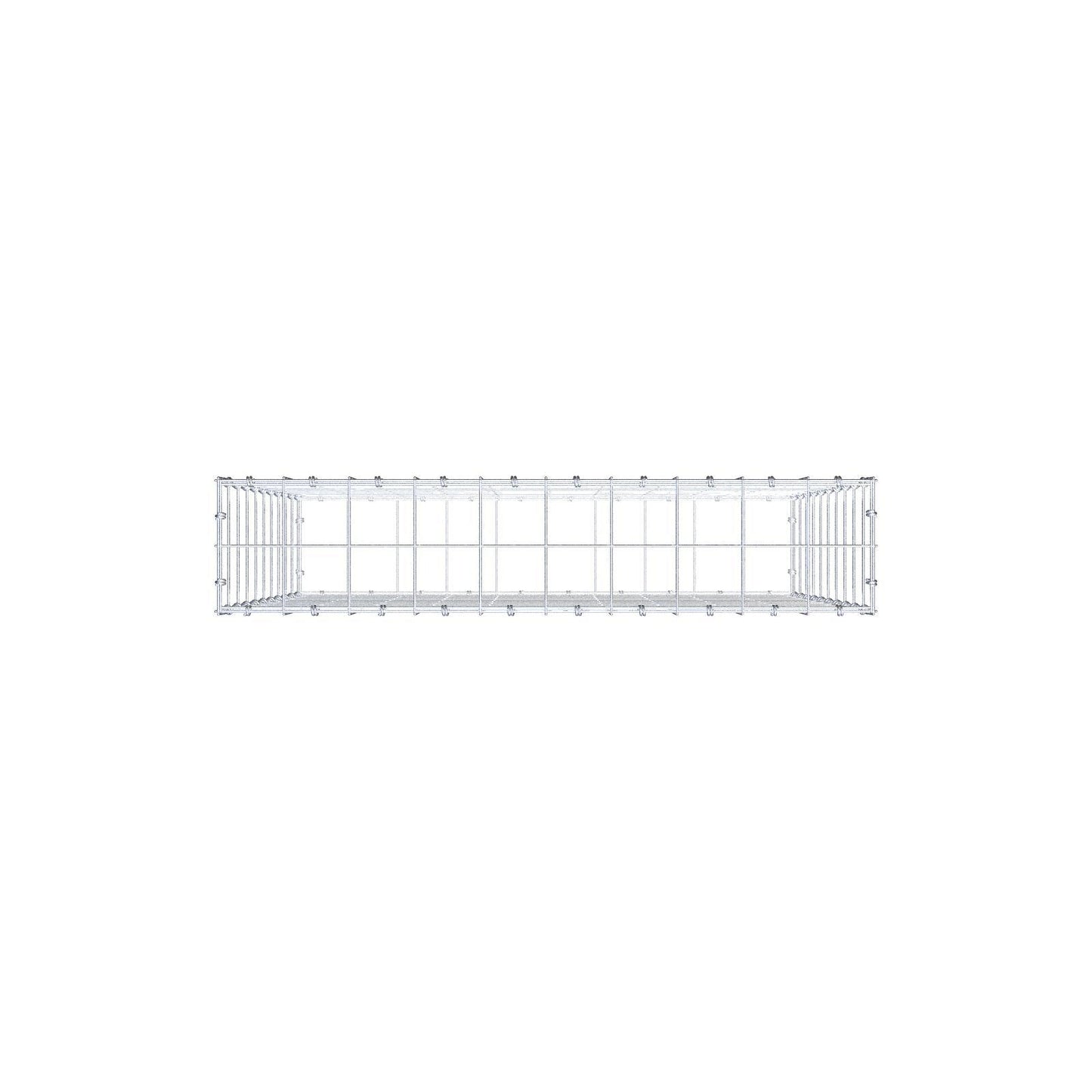 Gabion 100 cm x 100 cm x 20 cm (L x H x D), mesh size 10 x 10 cm, spiral ring