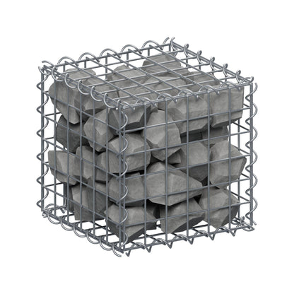 Gabião 30 cm x 30 cm x 30 cm (C x A x P), malhagem 5 cm x 5 cm, espiral