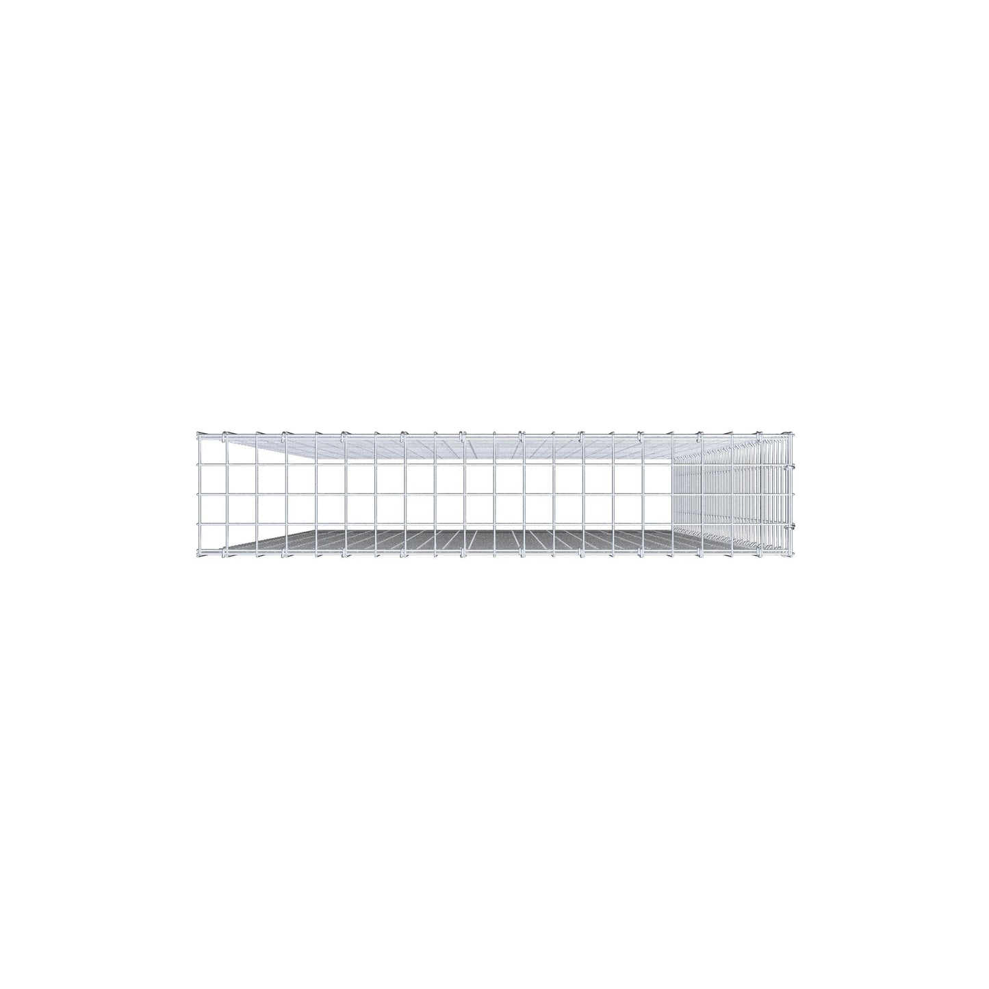 Mounted gabion type 4 200 cm x 100 cm x 20 cm (L x H x D), mesh size 5 cm x 5 cm, C-ring