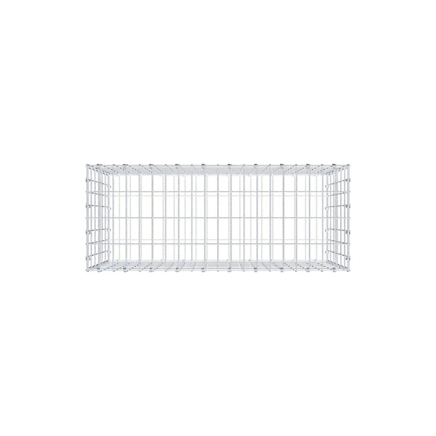 Gabbione 100 cm x 60 cm x 40 cm (L x H x P), maglia 5 x 10 cm, anello a spirale
