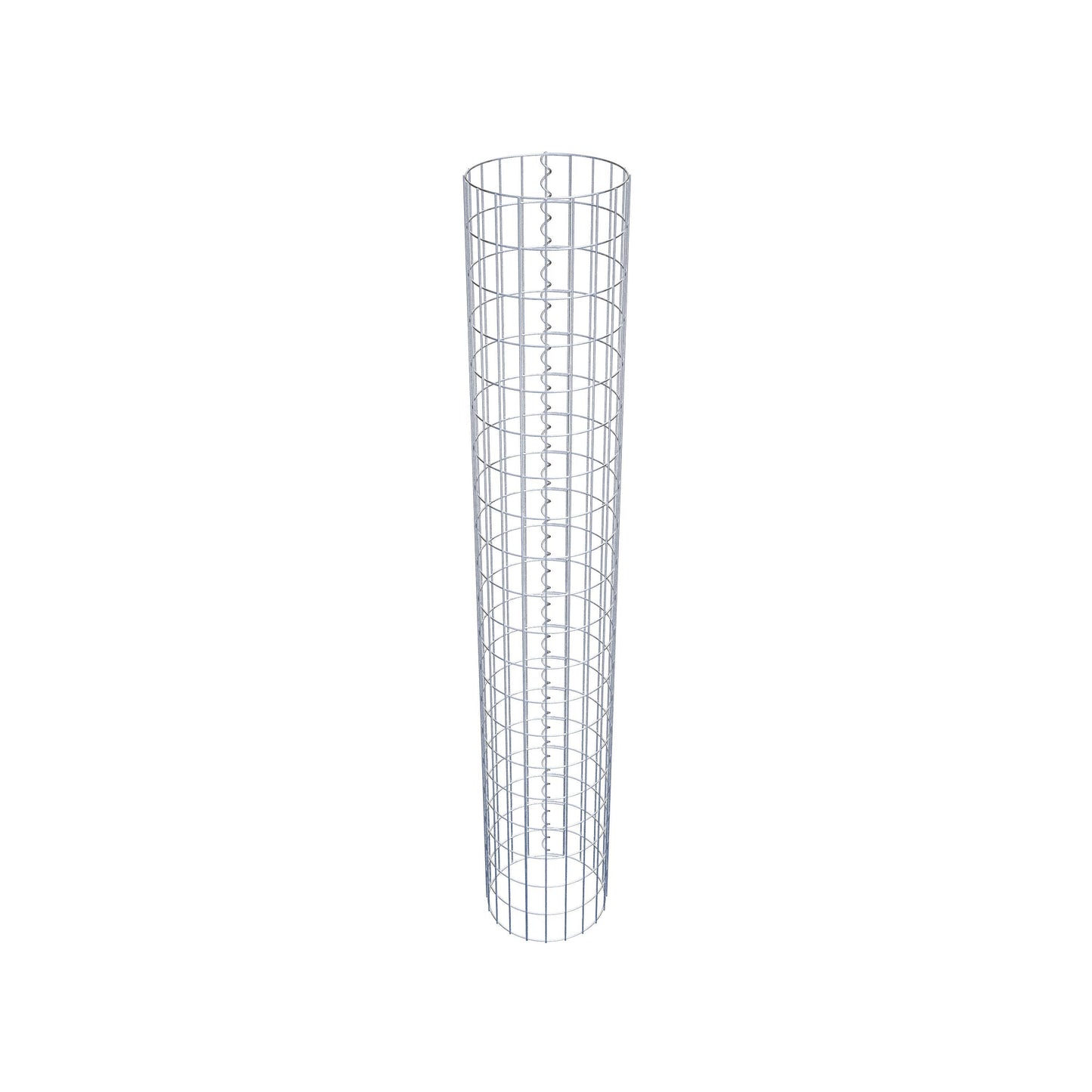 Columna de gaviones redonda 32 cm de diámetro, 200 cm de altura, malla 5 cm x 10 cm
