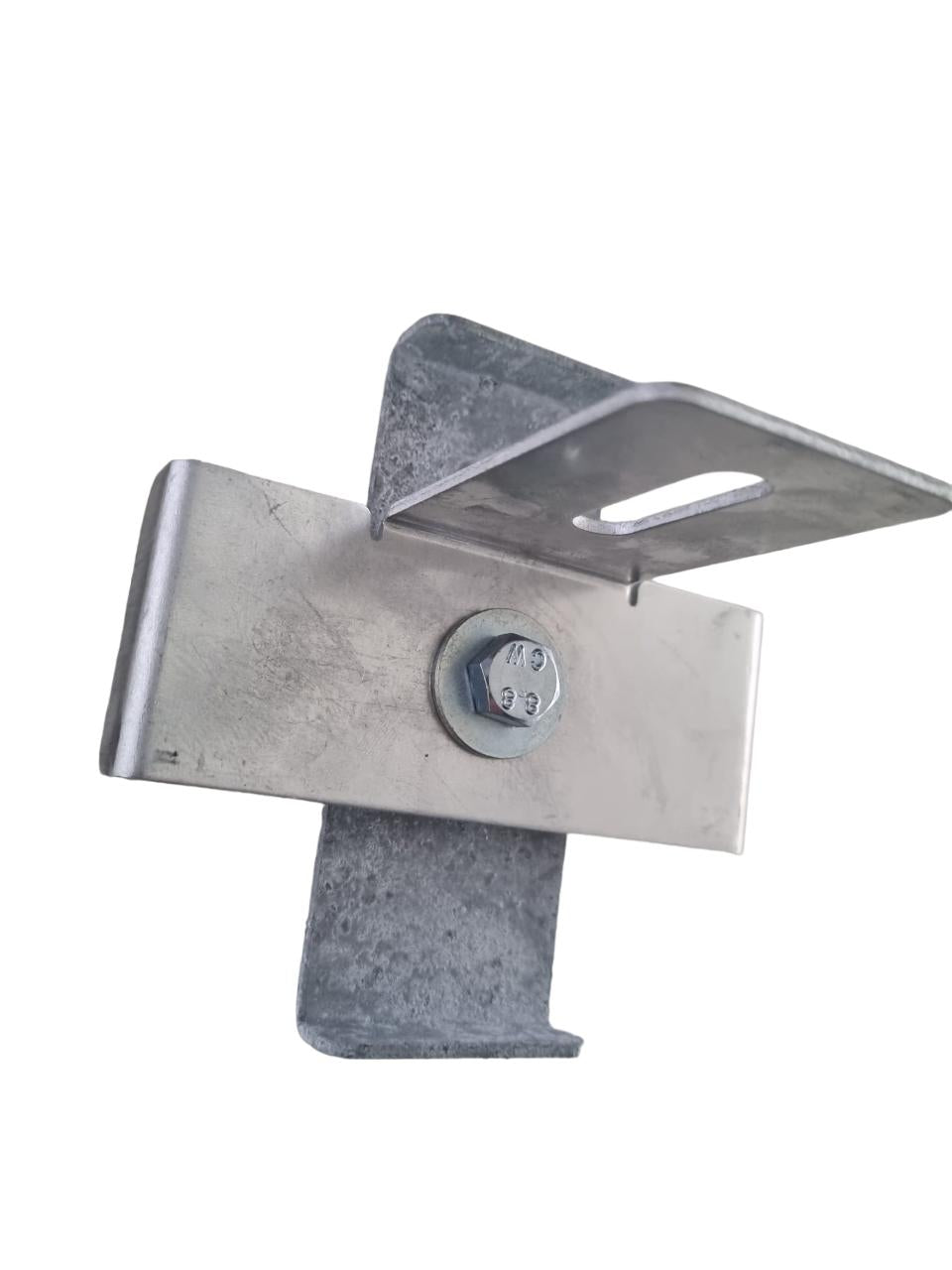 Morsetto con staffa per recinzione Dimensione rete 10 x 10 cm, zincato