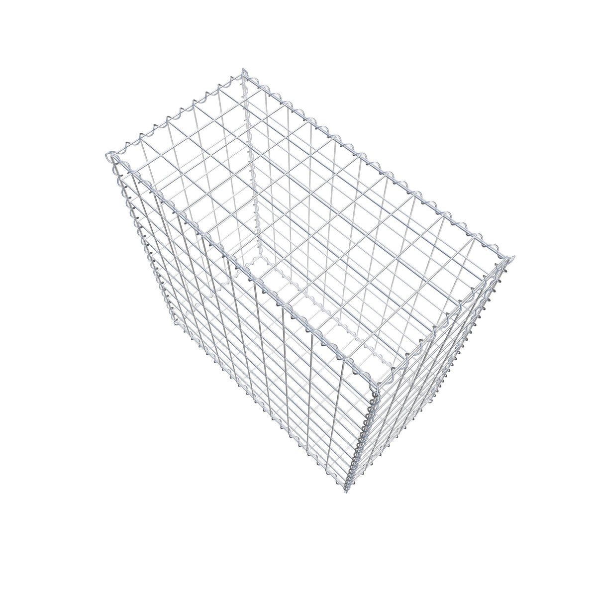 Gabione 100 cm x 100 cm x 50 cm (L x H x T), Maschenweite 10 cm x 10 cm, Spirale