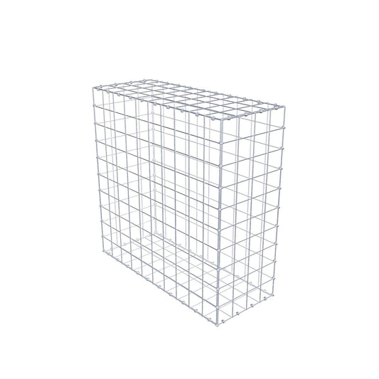 Gabbione 100 cm x 100 cm x 40 cm (L x H x P), maglia 10 x 10 cm, anello a spirale