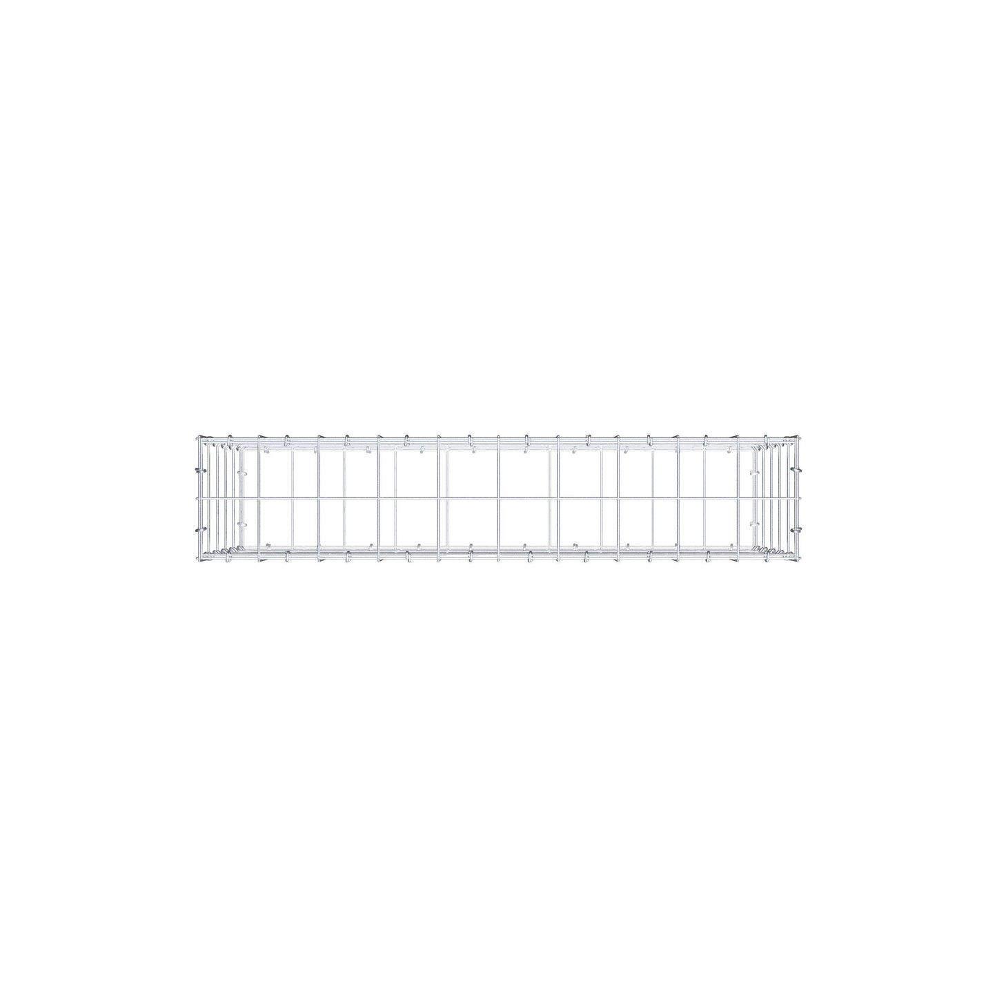 Gabião 100 cm x 50 cm x 20 cm (C x A x P), malhagem 10 cm x 10 cm, anel C