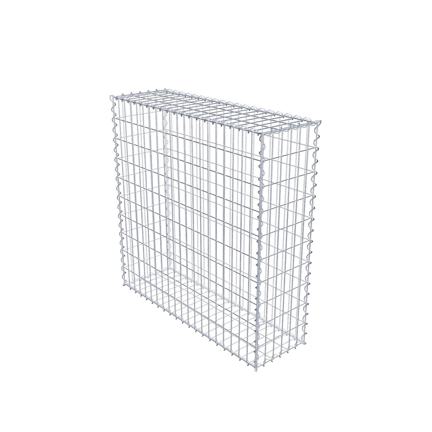 Gabbione 100 cm x 100 cm x 30 cm (L x H x P), maglia 5 cm x 10 cm, spirale