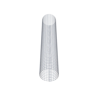 Colonna gabbionata rotonda 42 cm di diametro, 230 cm di altezza, maglia 5 cm x 5 cm