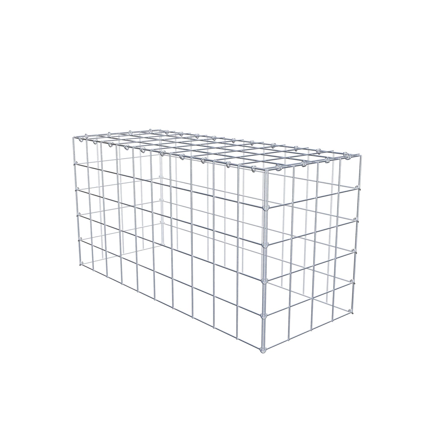 Anbaugabione Typ 3 100 cm x 50 cm x 40 cm (L x H x T), Maschenweite 10 cm x 10 cm, C-Ring