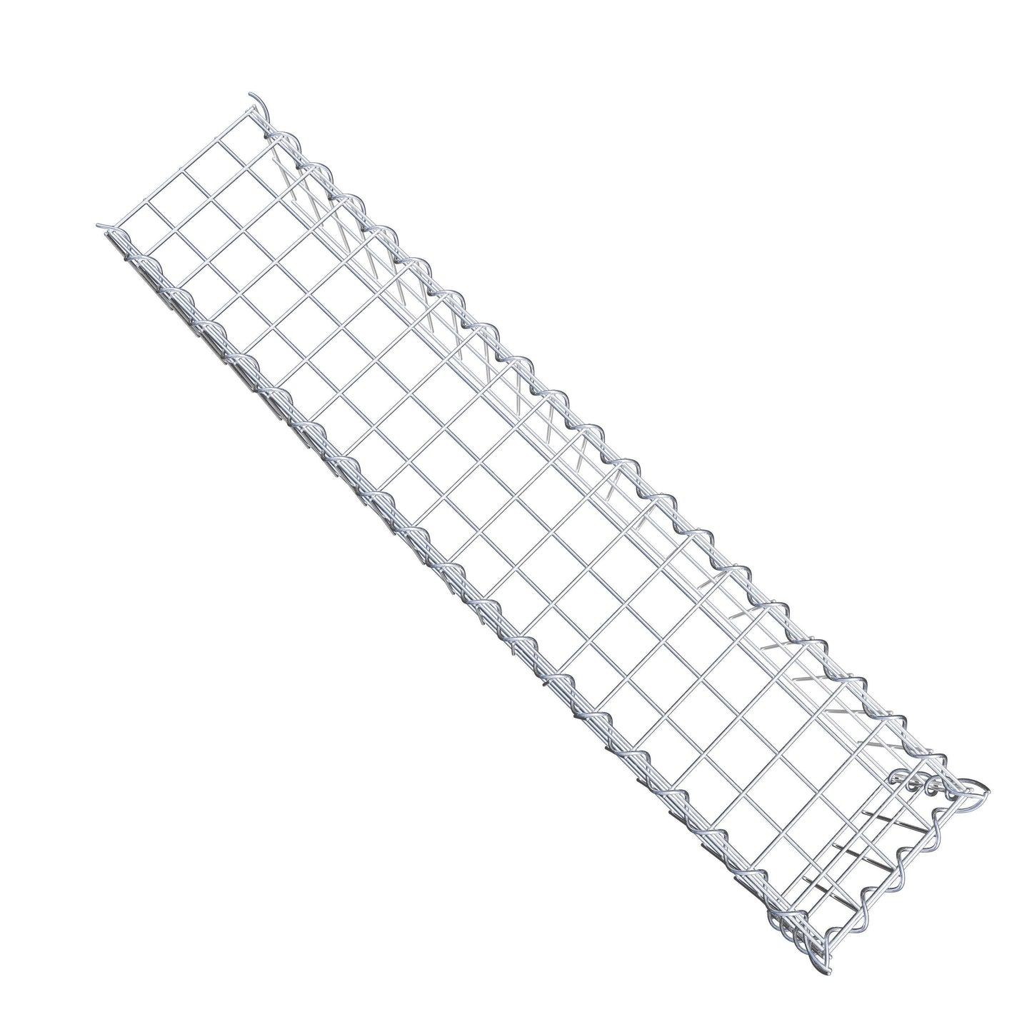 Gabion rapporté type 4 100 cm x 20 cm x 20 cm (L x H x P), mailles 5 cm x 10 cm, spirale