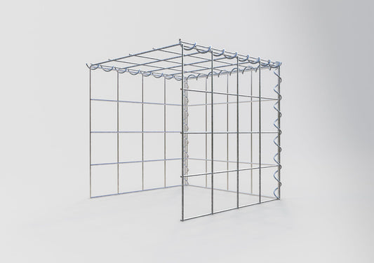 Opvokset gabion type 4 40 cm x 40 cm x 40 cm (L x H x D), maskestørrelse 10 cm x 10 cm, spiral