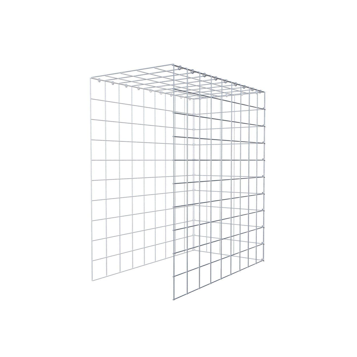 Gavión adicional tipo 4 100 cm x 90 cm x 50 cm (L x A x P), malla 10 cm x 10 cm, anillo en C