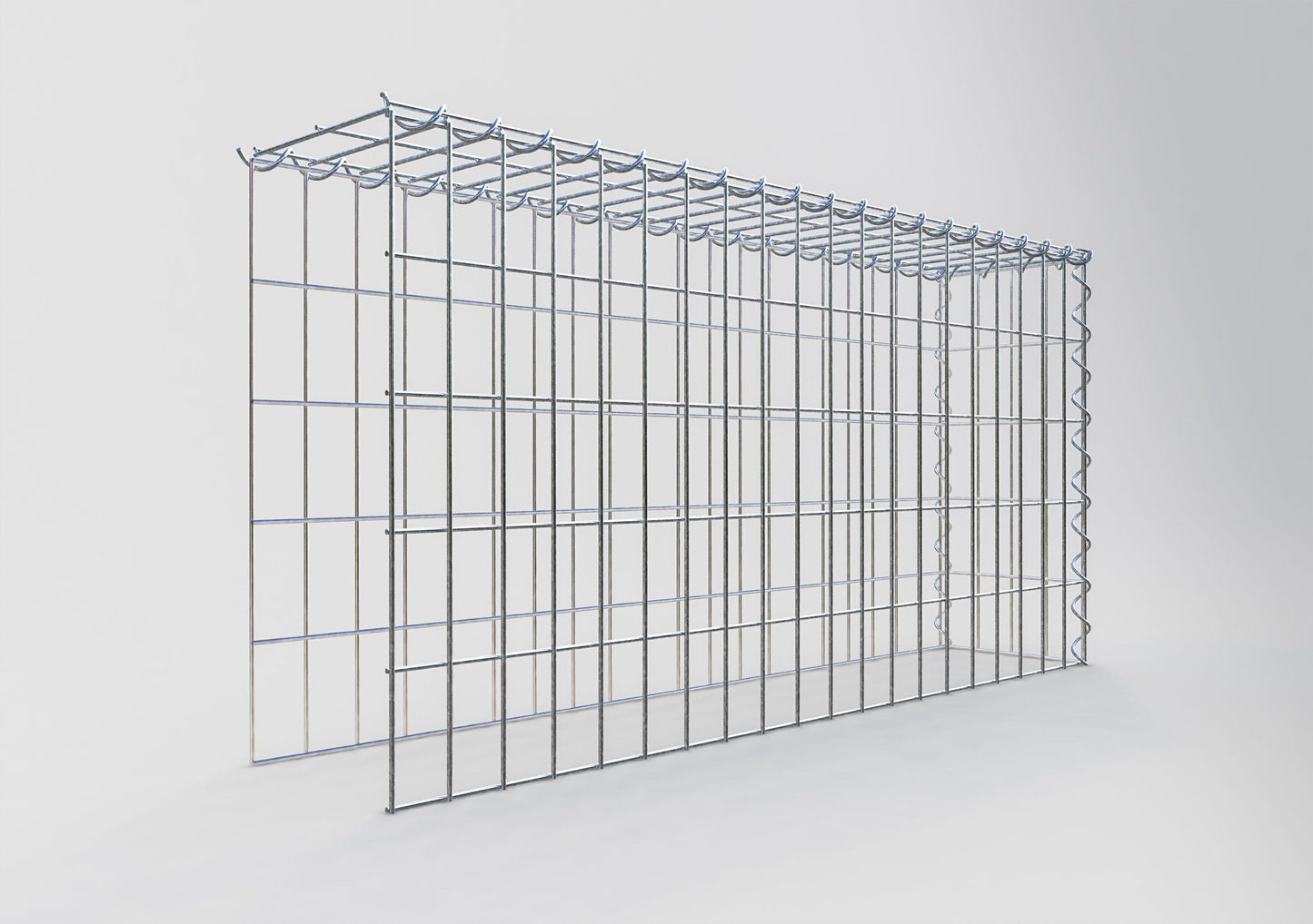 Gavión adicional tipo 4 100 cm x 50 cm x 20 cm (L x A x P), malla 5 cm x 10 cm, en espiral