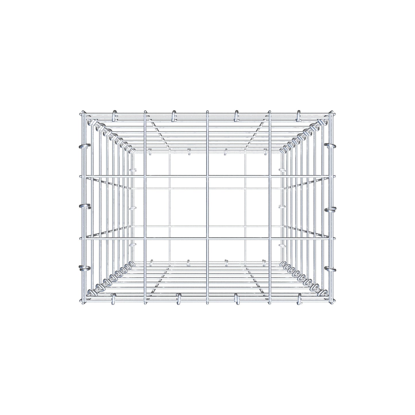 Gabbione 80 cm x 40 cm x 30 cm (L x H x P), maglia 10 cm x 10 cm, anello a C