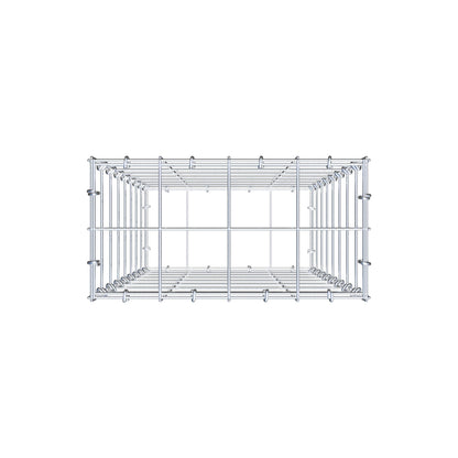Gabbione 80 cm x 40 cm x 20 cm (L x H x P), maglia 10 cm x 10 cm, anello a C