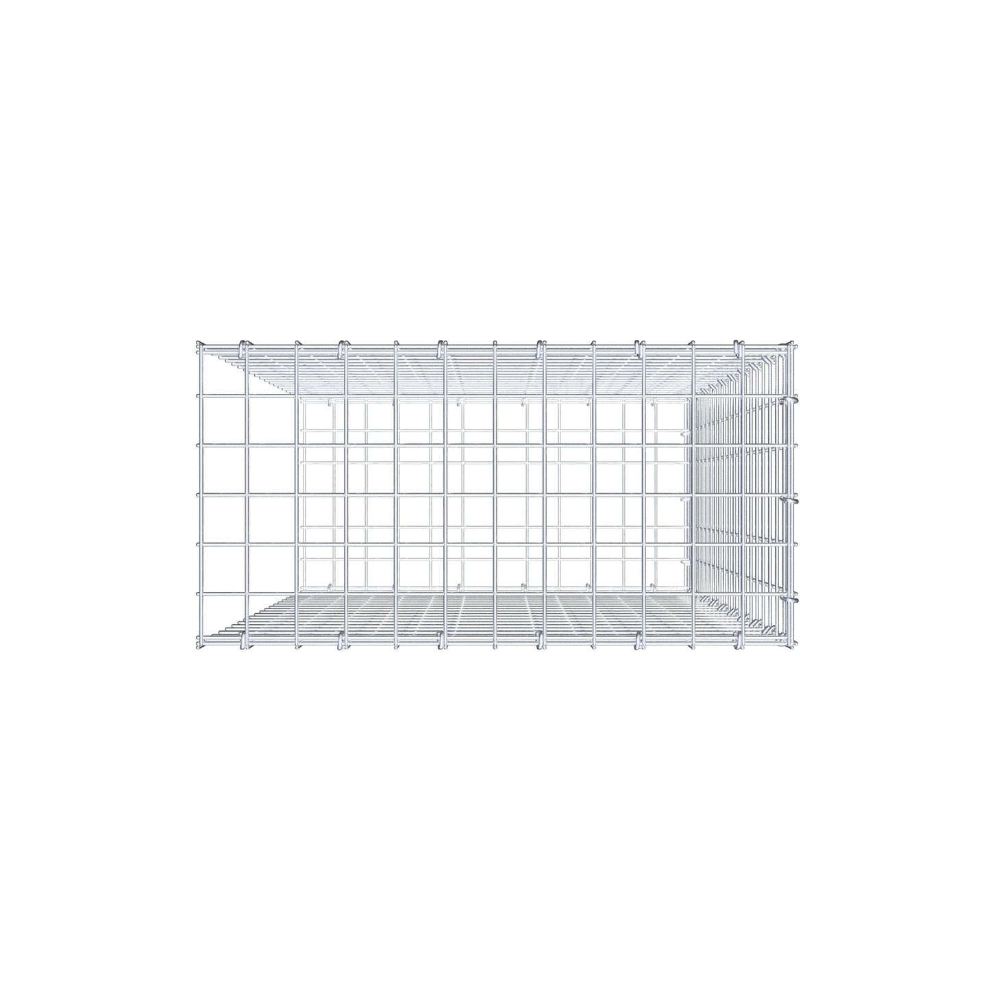 Gabião Tipo 2 100 cm x 60 cm x 30 cm (C x A x P), malhagem 5 cm x 5 cm, anel C