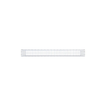 Gabion 200 cm x 100 cm x 20 cm (L x H x D), maskestørrelse 5 x 10 cm, spiralring