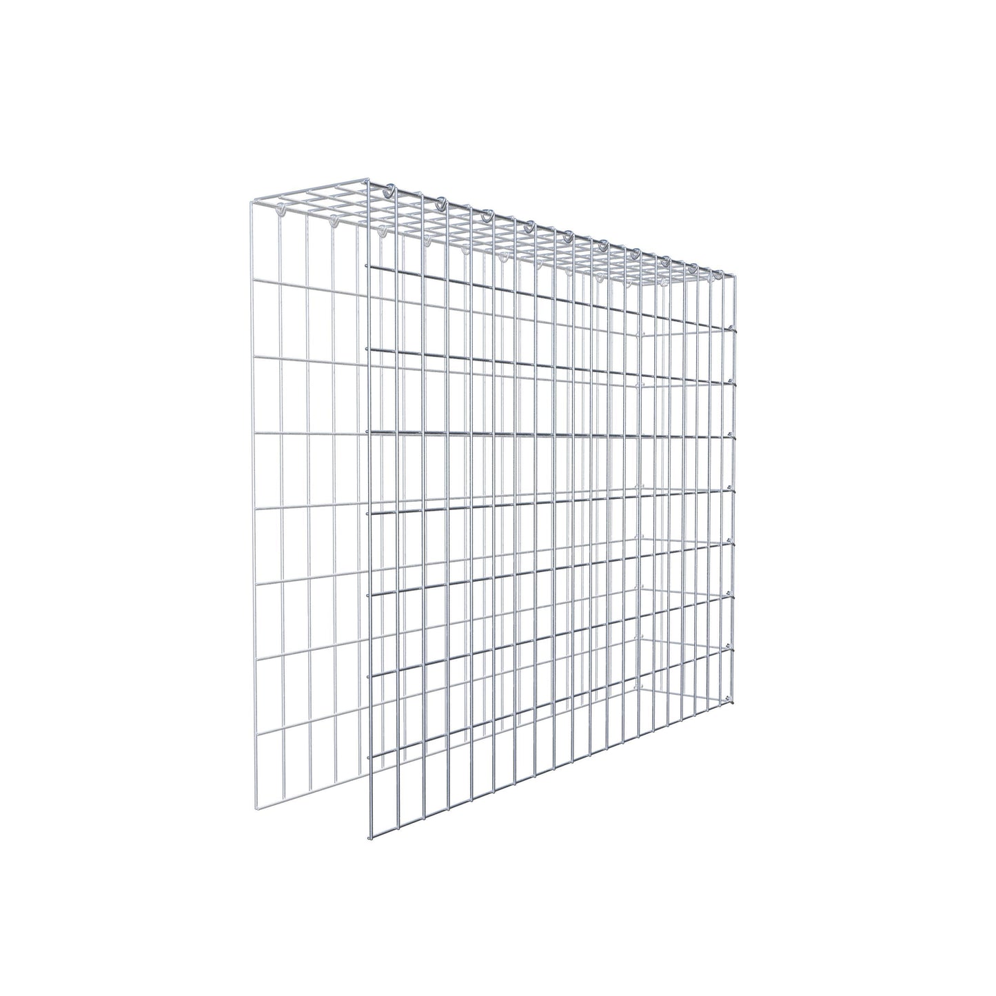 Fourche rapportée type 4 100 cm x 80 cm x 20 cm (L x H x P), mailles 5 cm x 10 cm, anneau en C