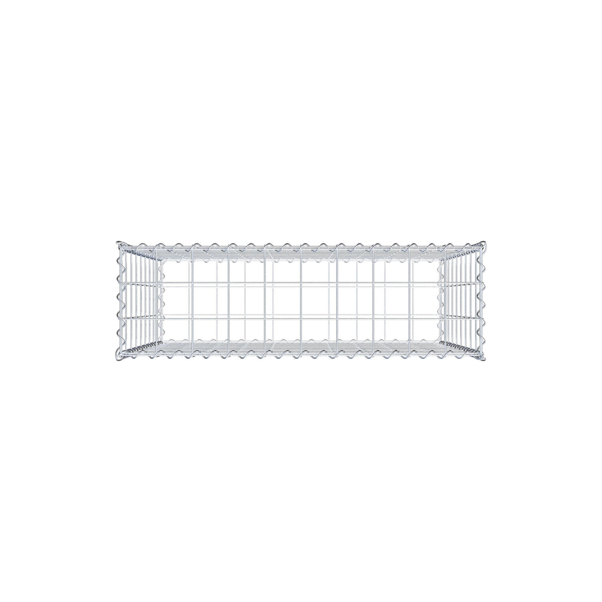 Gabion 100 cm x 90 cm x 30 cm (L x H x D), maskestørrelse 10 cm x 10 cm, spiral
