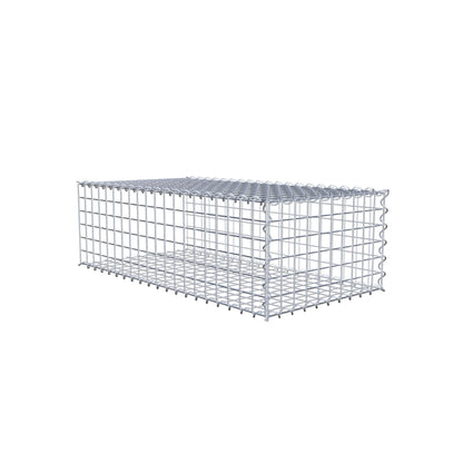 Anbaugabione Typ 2 100 cm x 30 cm x 50 cm (L x H x T), Maschenweite 5 cm x 5 cm, Spirale