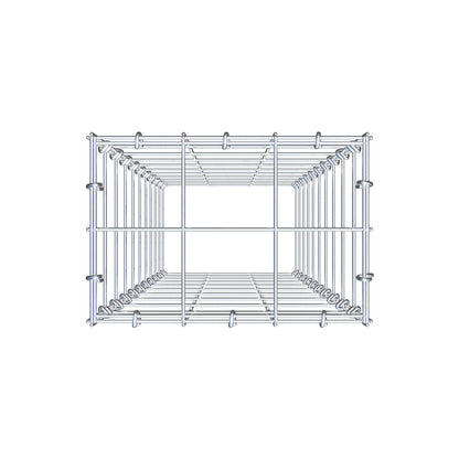 Gavión complementario de tipo 3 100 cm x 30 cm x 20 cm (L x A x P), malla 10 cm x 10 cm, anillo en C