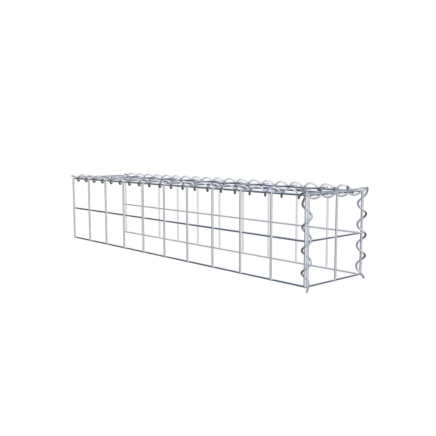 Gabião tipo 4 100 cm x 20 cm x 20 cm (C x A x P), malhagem 10 cm x 10 cm, espiral