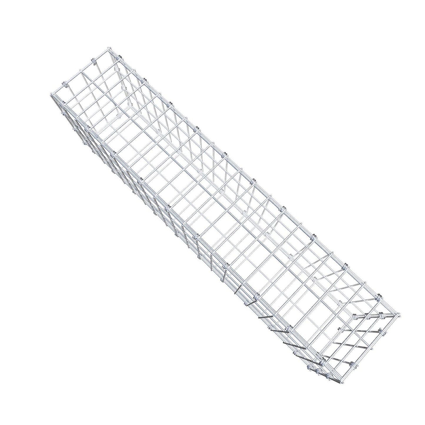 Gabione 100 cm x 30 cm x 20 cm (L x H x T), Maschenweite 5 x 10 cm, Spiralring