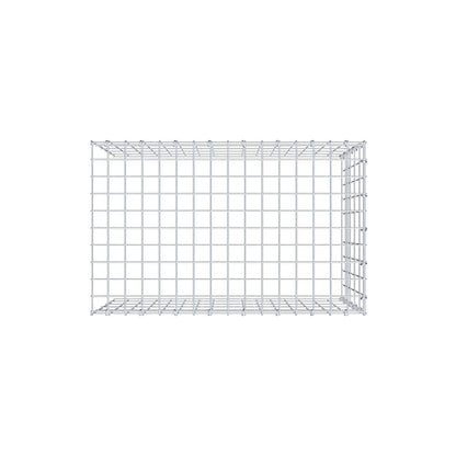 Mounted gabion type 4 80 cm x 50 cm x 50 cm (L x H x D), mesh size 5 cm x 10 cm, C-ring