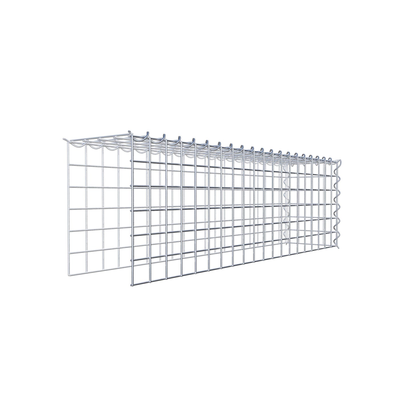 Anbaugabione Typ 4 100 cm x 30 cm x 20 cm (L x H x T), Maschenweite 5 cm x 5 cm, Spirale