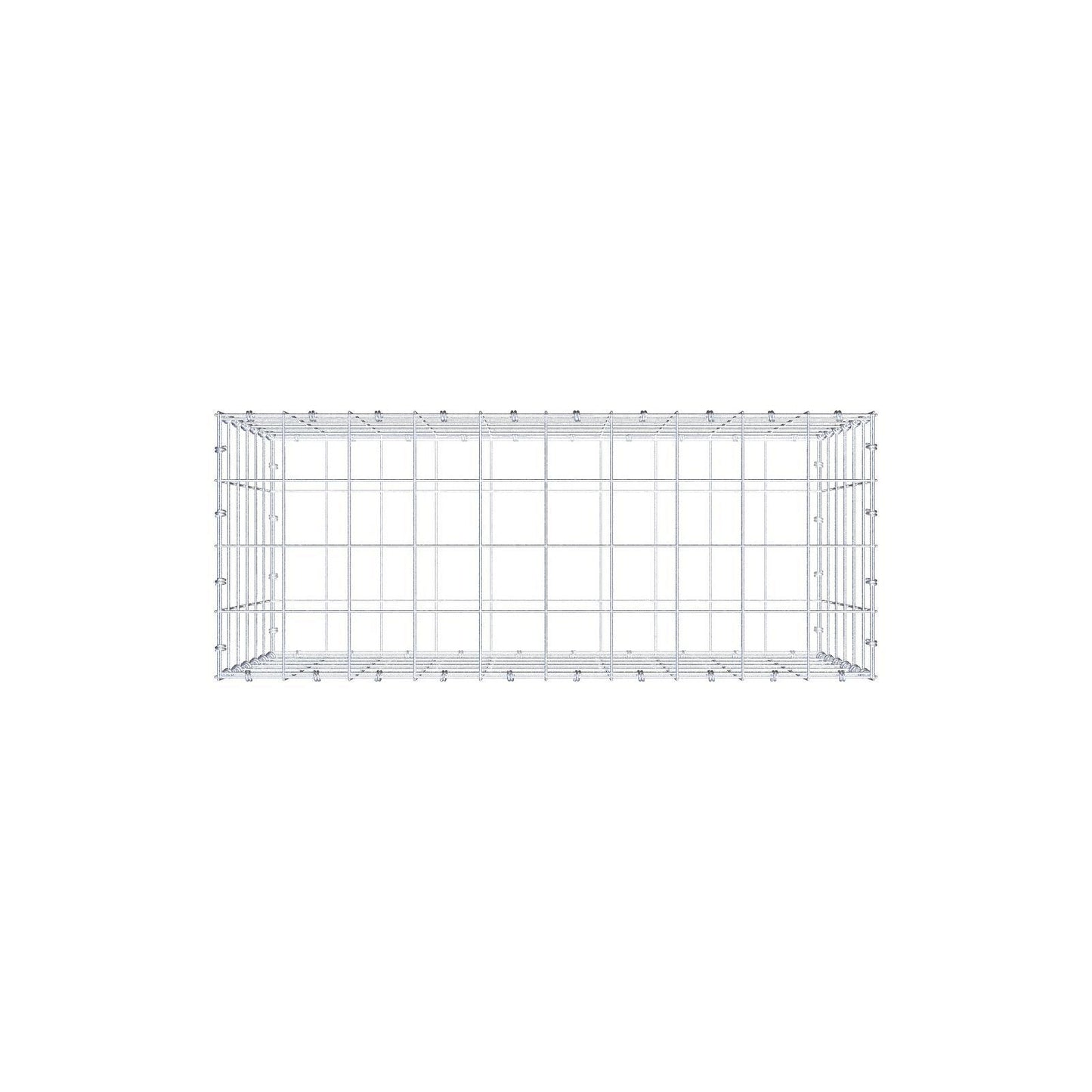 Gabbione 100 cm x 60 cm x 40 cm (L x H x P), maglia 10 x 10 cm, anello a spirale
