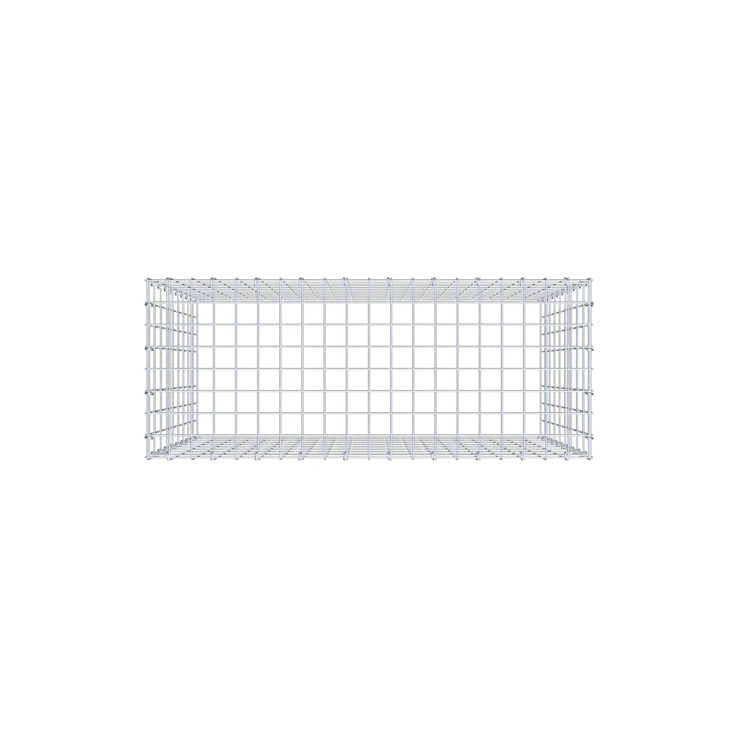 Gabião Tipo 3 100 cm x 90 cm x 40 cm (C x A x P), malhagem 5 cm x 10 cm, anel C