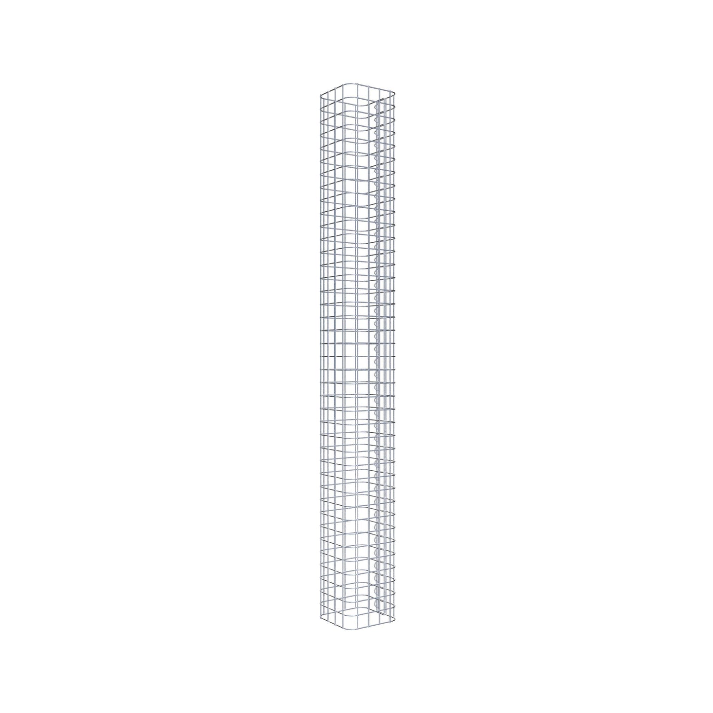 Gabionensäule eckig feuerverzinkt, 22 cm x 22 cm, 200 cm Höhe, MW 5 cm x 5 cm