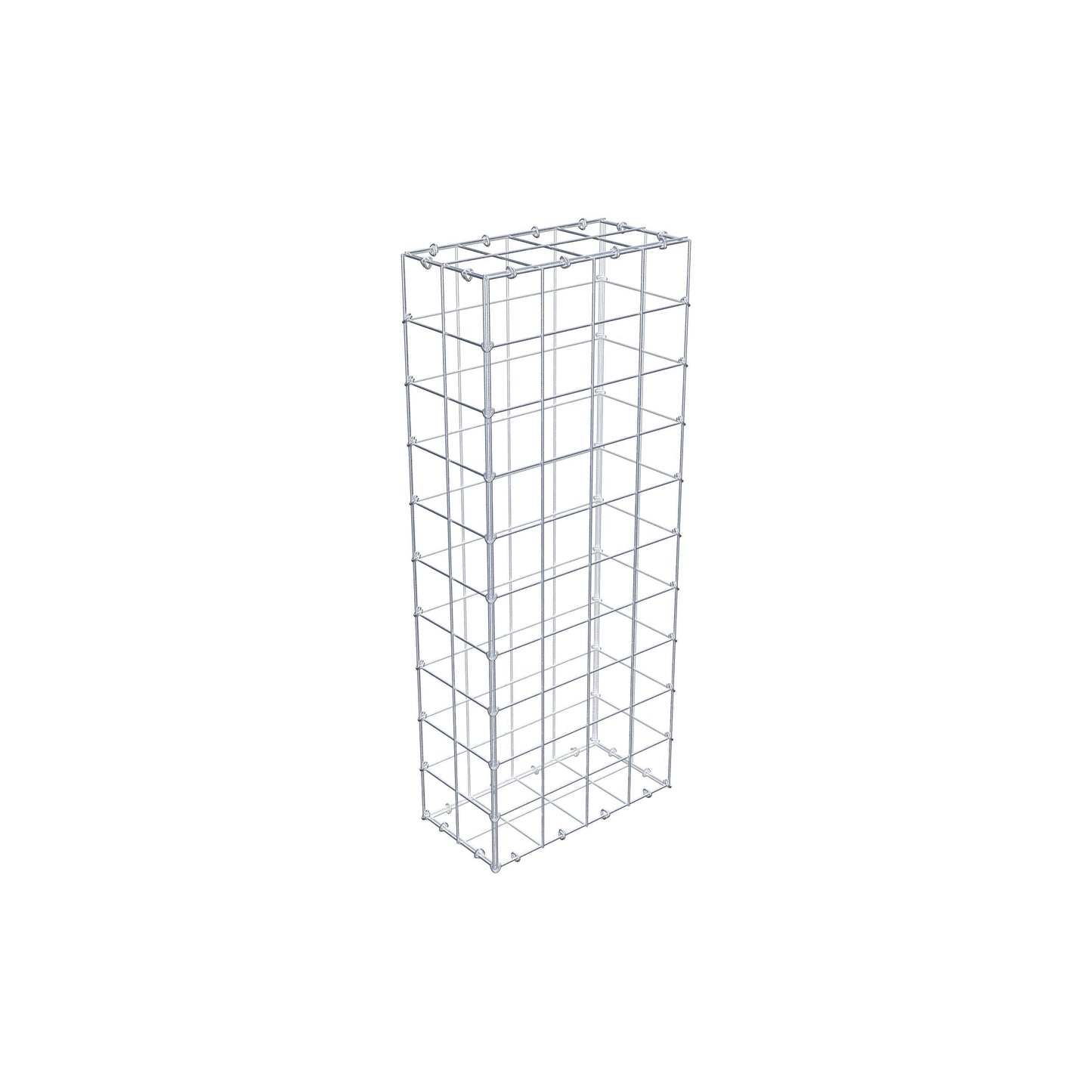 Gabion 100 cm x 20 cm x 40 cm (L x H x P), mailles 10 cm x 10 cm, anneau en C