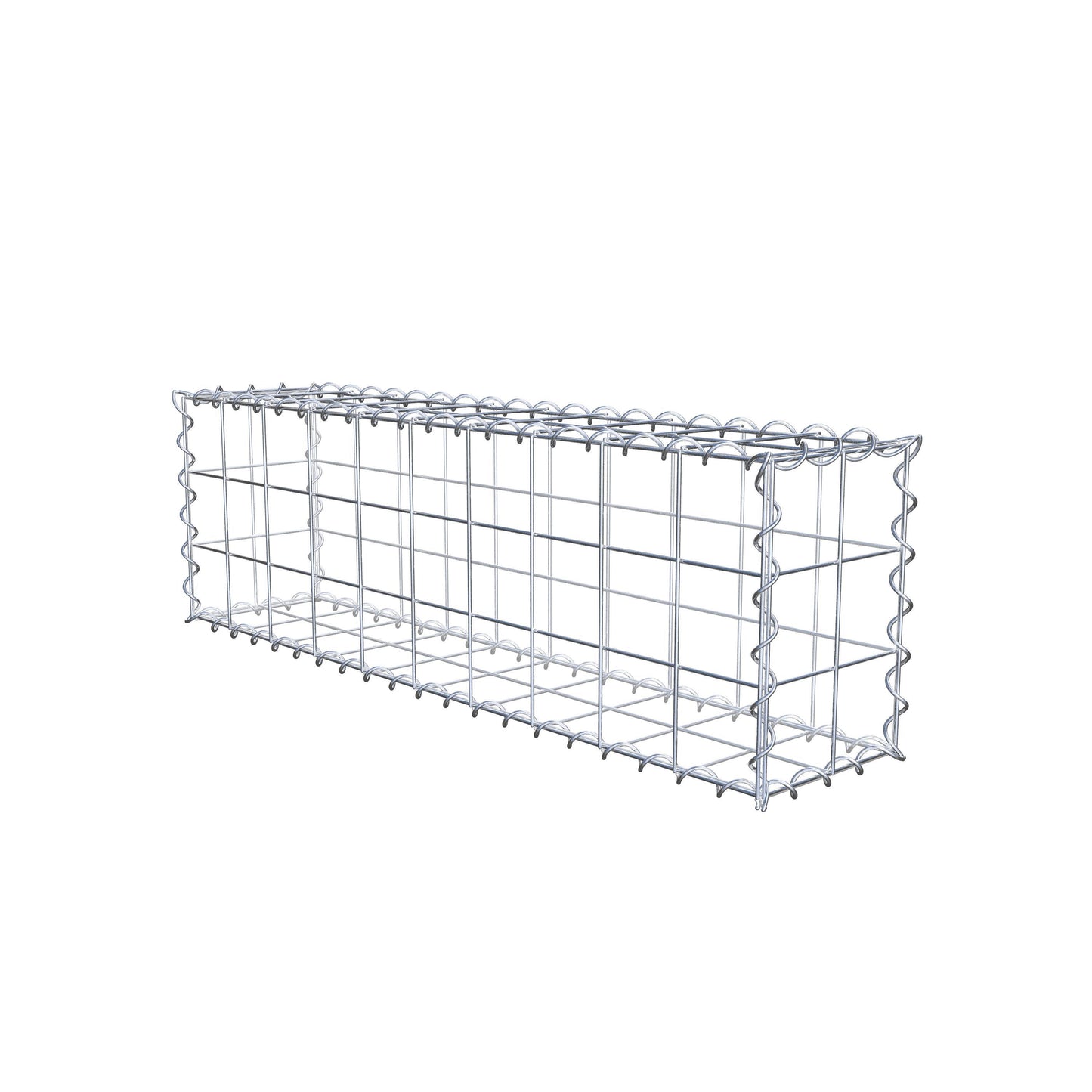 Gabion 100 cm x 30 cm x 20 cm (L x H x P), mailles 10 cm x 10 cm, spirale