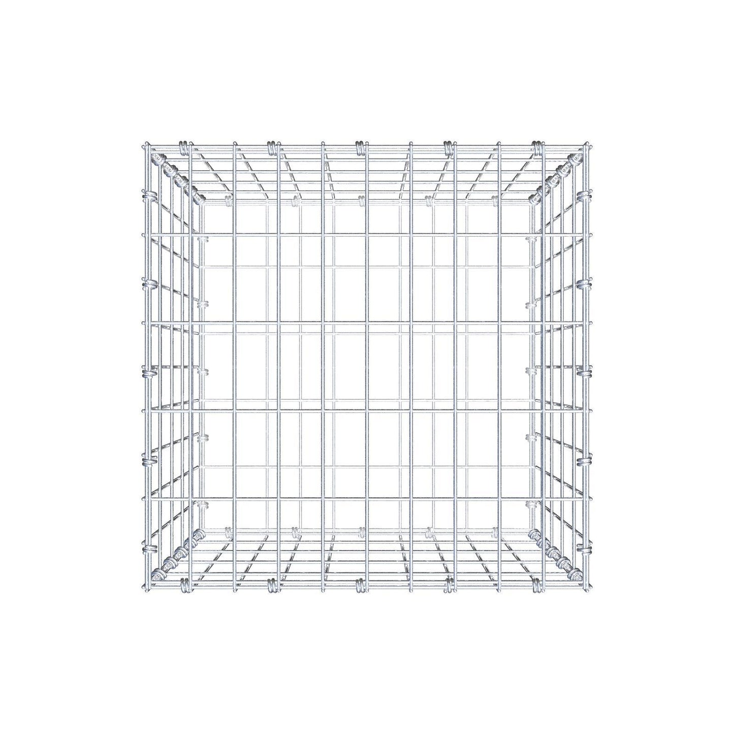 Gabione 50 cm x 50 cm x 50 cm (L x H x T), Maschenweite 5 x 10 cm, Spiralring