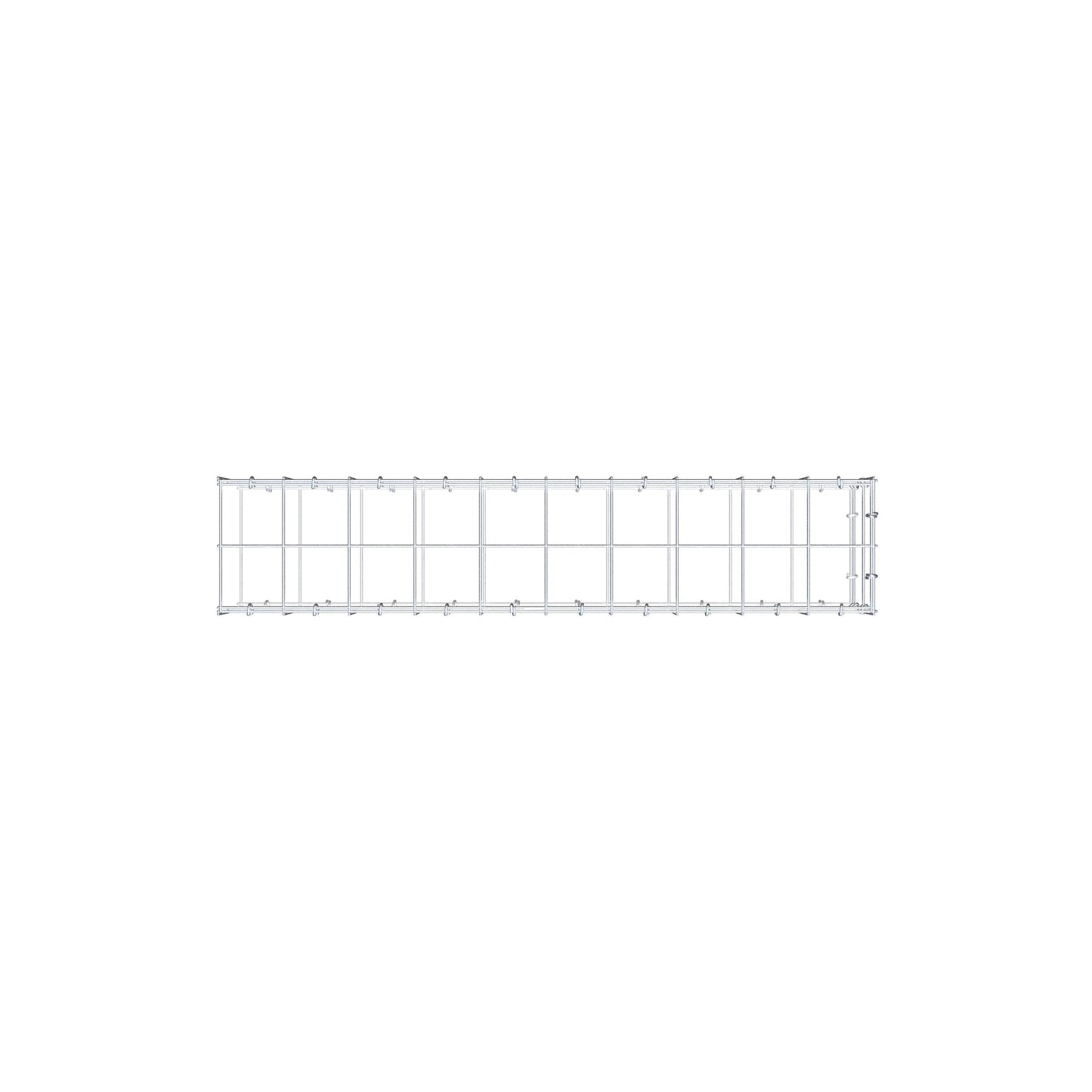 Anbaugabione Typ 2 100 cm x 20 cm x 20 cm (L x H x T), Maschenweite 10 cm x 10 cm, C-Ring