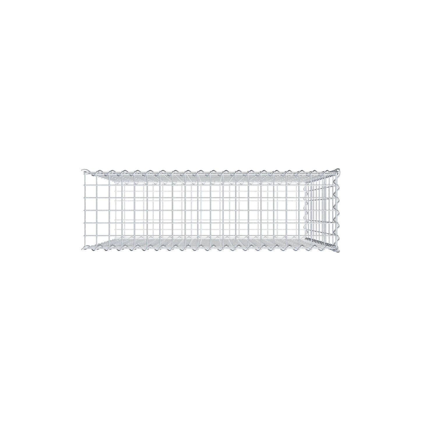 Gabião tipo 2 100 cm x 100 cm x 30 cm (C x A x P), malhagem 5 cm x 10 cm, espiral