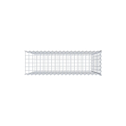 Gabião tipo 2 100 cm x 100 cm x 30 cm (C x A x P), malhagem 5 cm x 10 cm, espiral