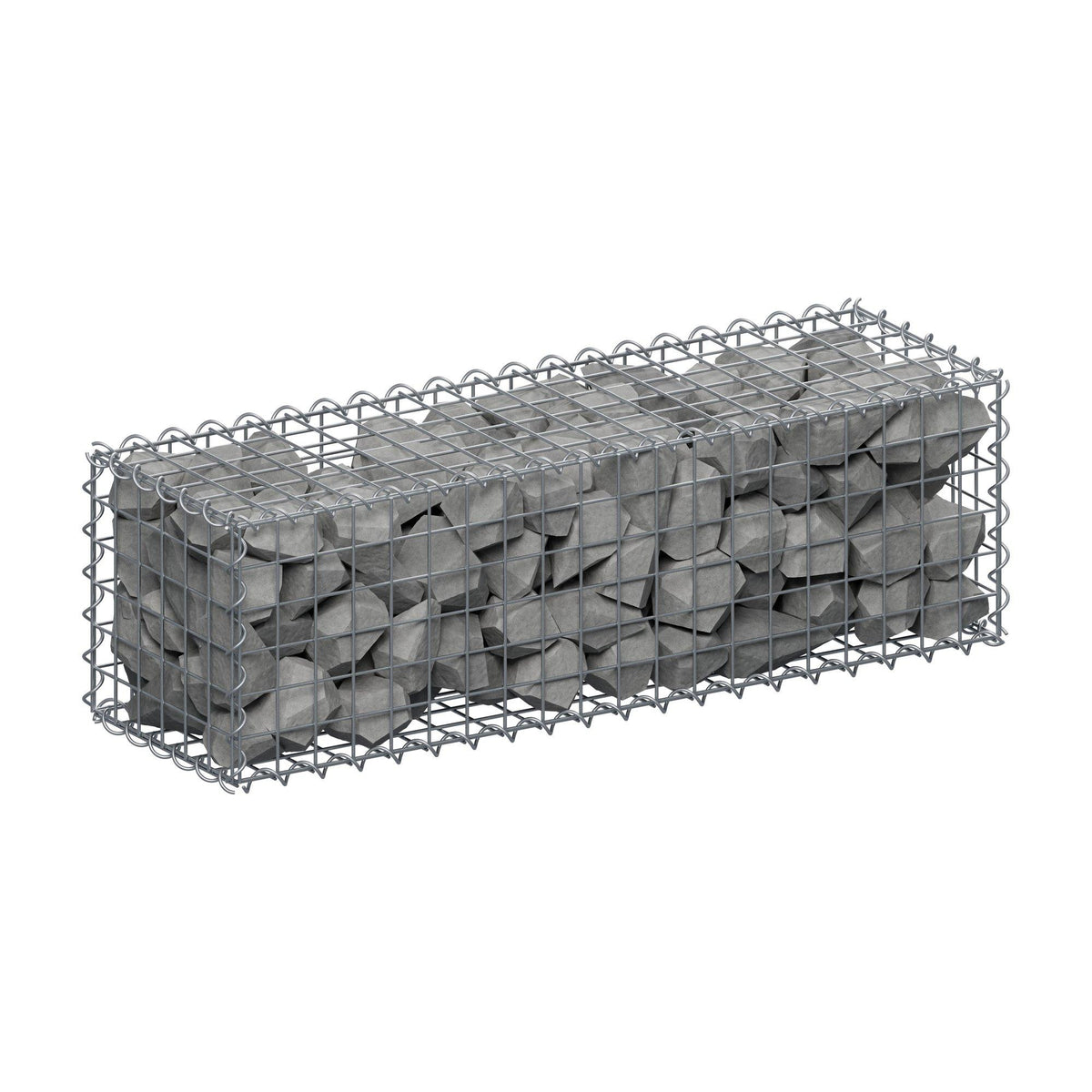 Gabion 100 cm x 30 cm x 30 cm (L x H x P), mailles 5 cm x 5 cm, spirale