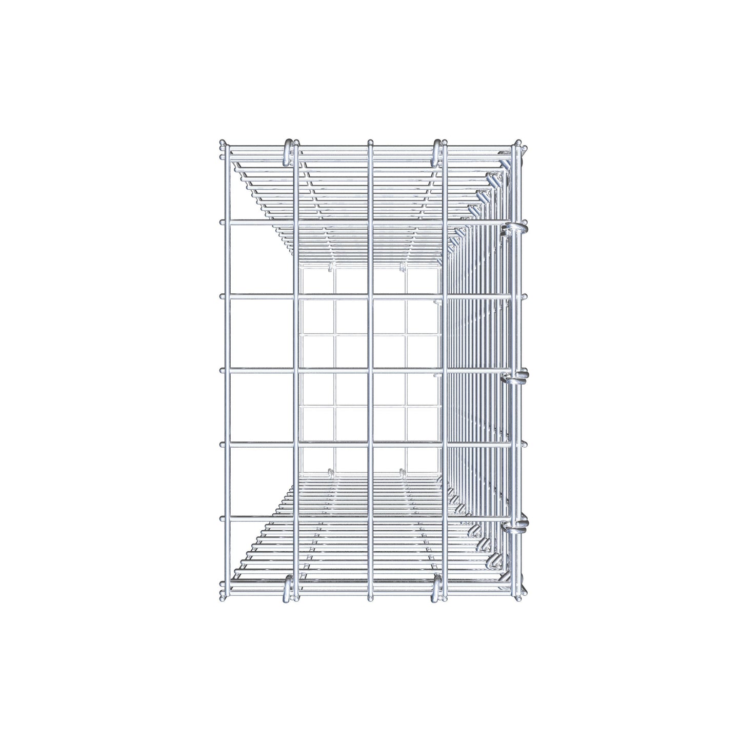 Gabbione aggiuntivo tipo 2 100 cm x 20 cm x 30 cm (L x A x P), maglia 5 cm x 5 cm, anello a C