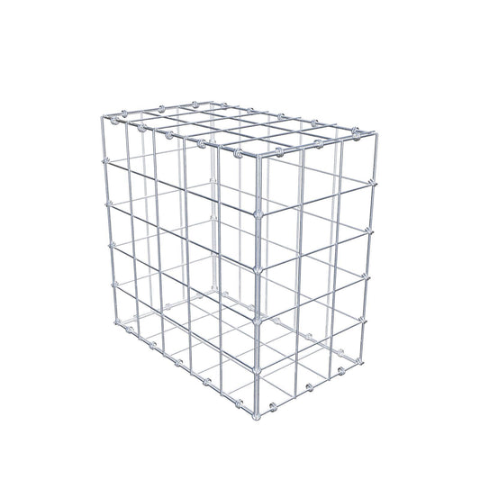 Gabbione 50 cm x 50 cm x 30 cm (L x H x P), maglia 10 x 10 cm, anello a spirale