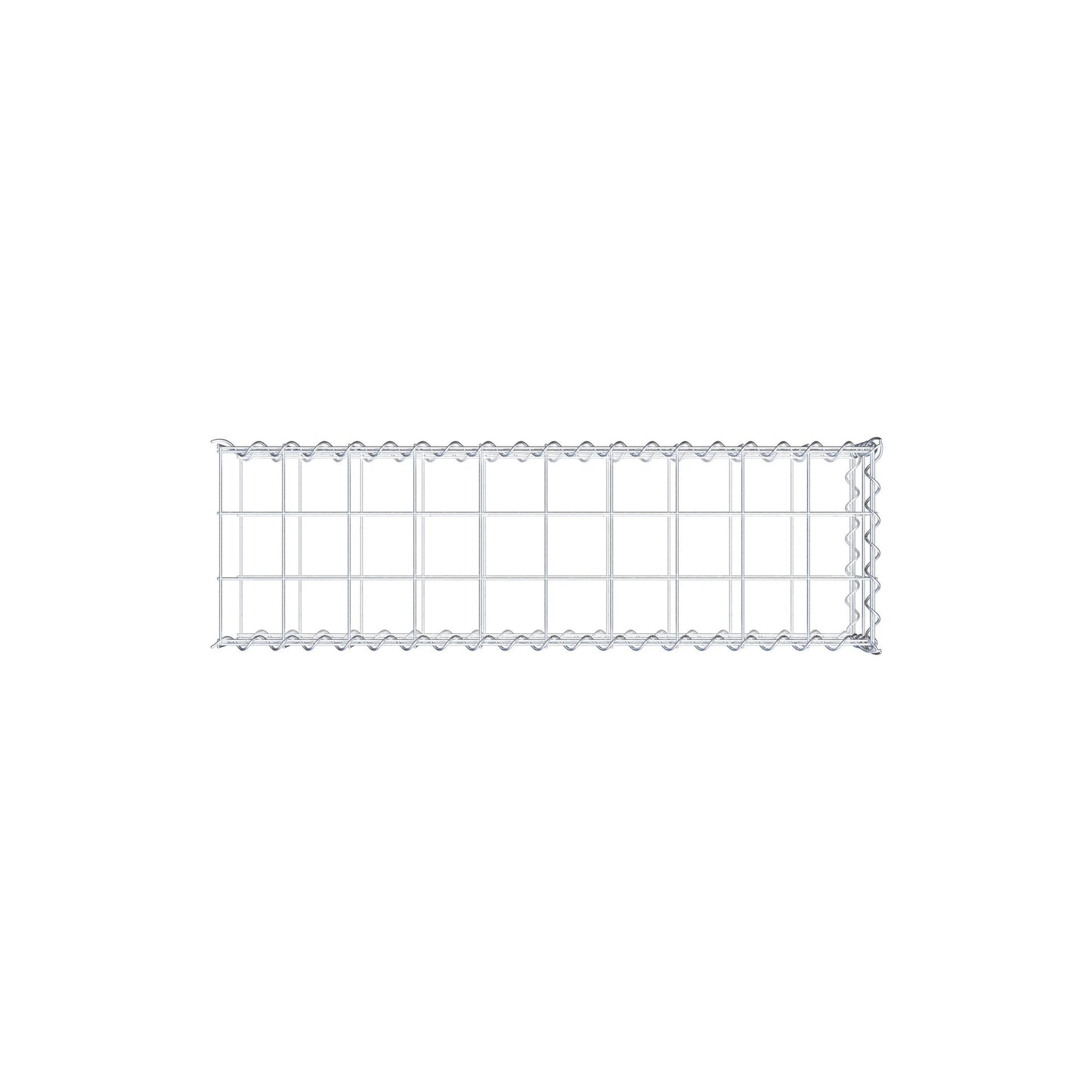 Opvokset gabion type 2 100 cm x 20 cm x 30 cm (L x H x D), maskestørrelse 10 cm x 10 cm, spiral