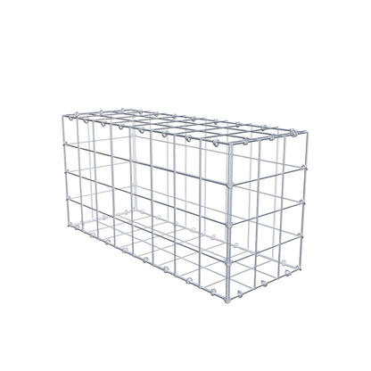 Gabbione 80 cm x 40 cm x 30 cm (L x H x P), maglia 10 cm x 10 cm, anello a C