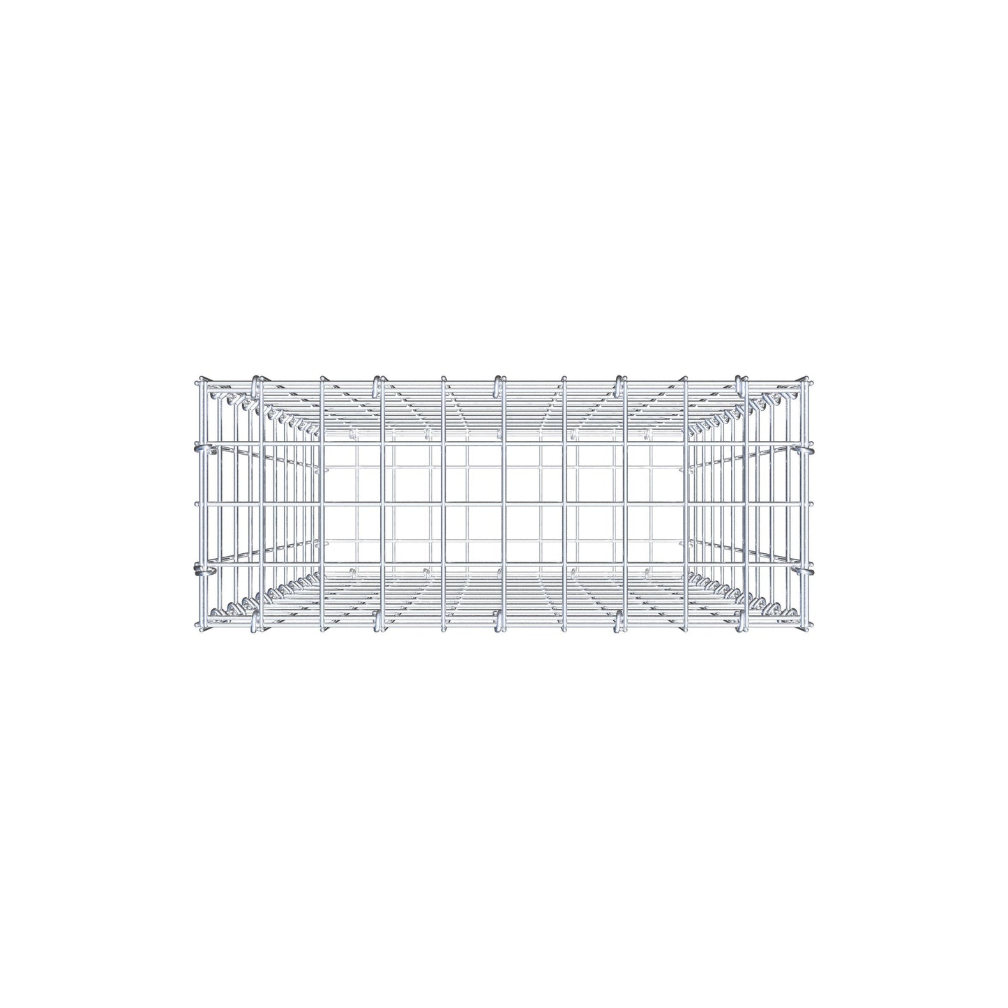Gabião 100 cm x 50 cm x 20 cm (C x A x P), malhagem 5 cm x 10 cm, anel C