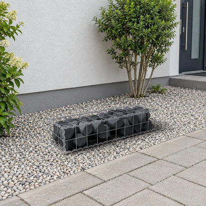 Gabbione 100 cm x 20 cm x 30 cm (L x H x P), maglia 10 cm x 10 cm, spirale