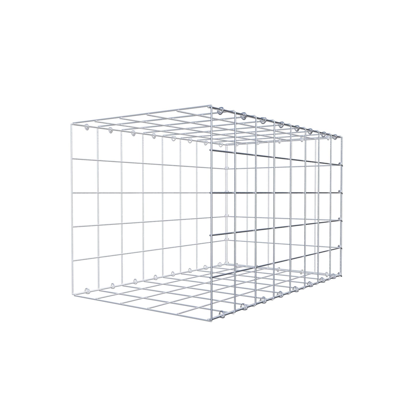 Gabião tipo 2 80 cm x 50 cm x 50 cm (C x A x P), malhagem 10 cm x 10 cm, anel C