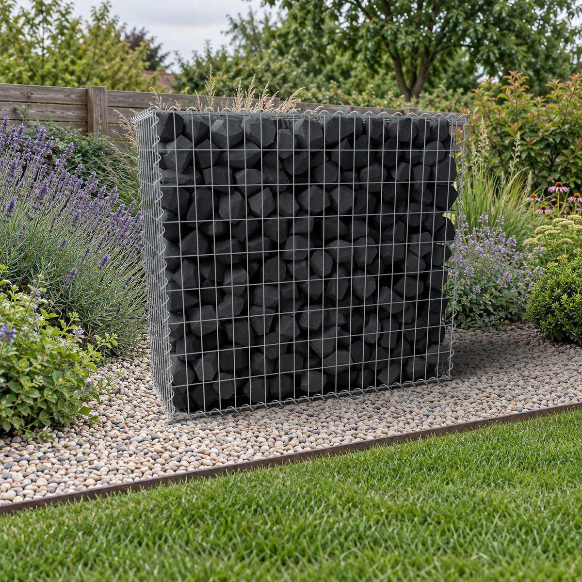 Gabion 100 cm x 90 cm x 40 cm (L x H x D), mesh size 5 cm x 10 cm, spiral