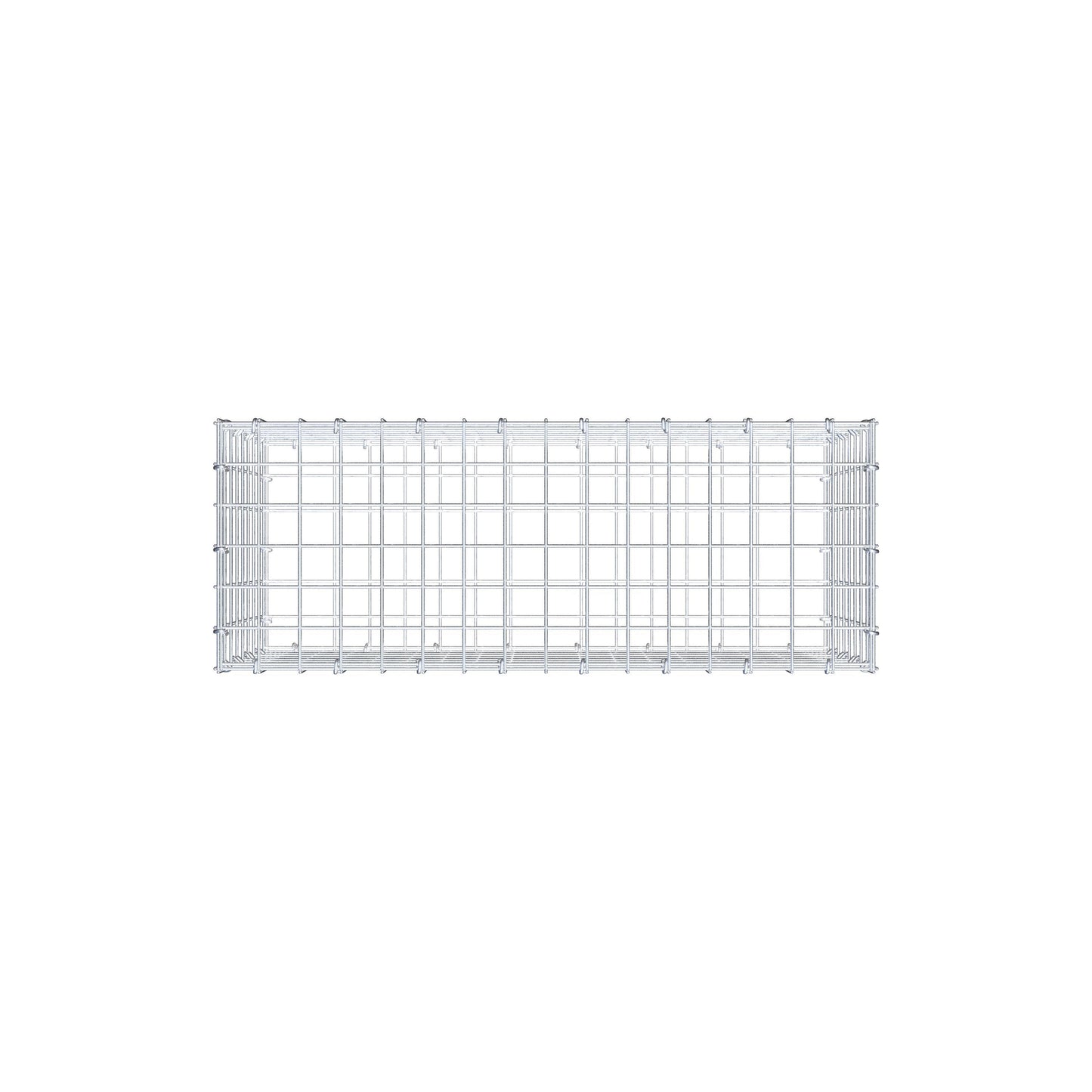 Gabion 80 cm x 40 cm x 30 cm (L x H x D), maskstorlek 5 cm x 5 cm, C-ring