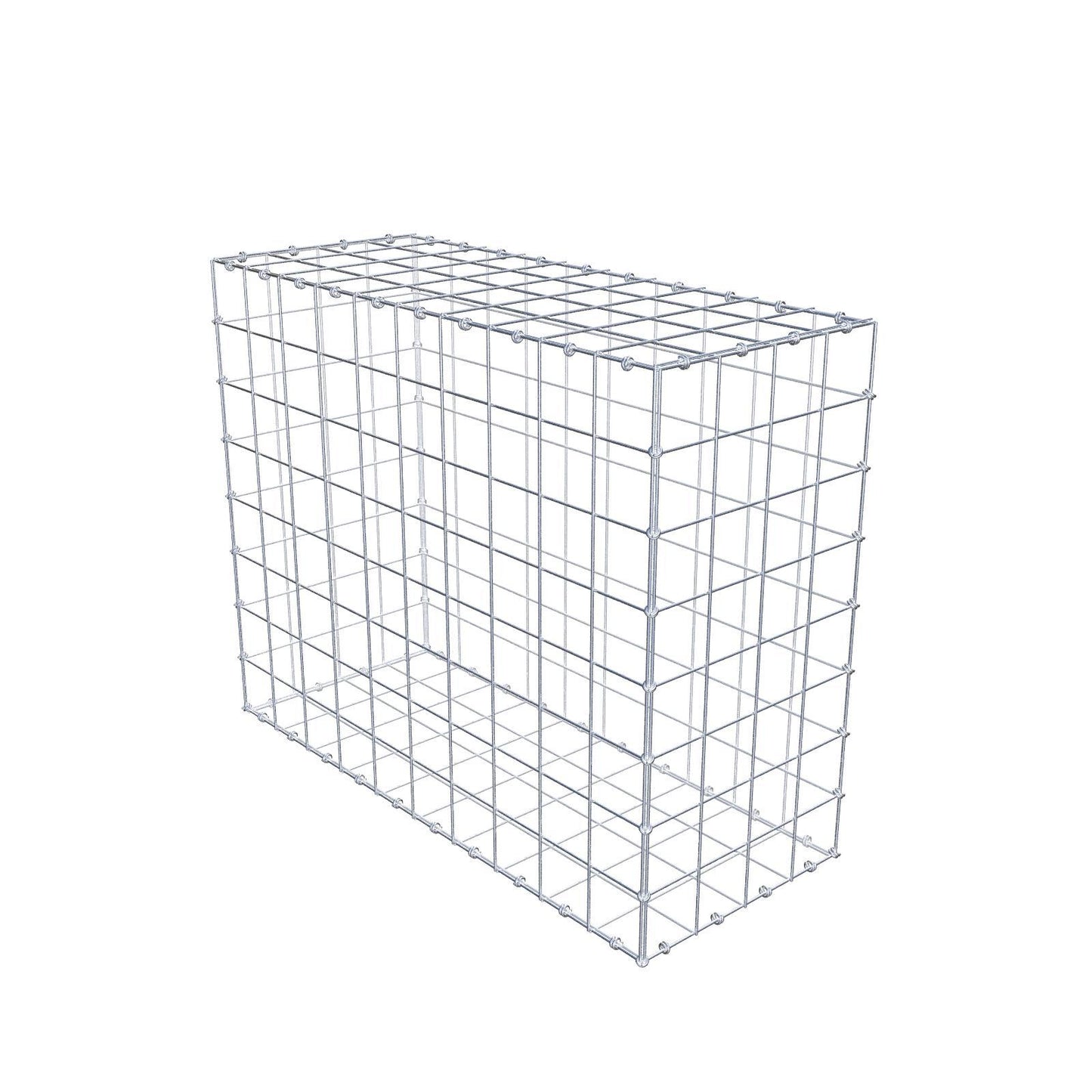 Gabbione 100 cm x 80 cm x 40 cm (L x H x P), maglia 10 x 10 cm, anello a spirale