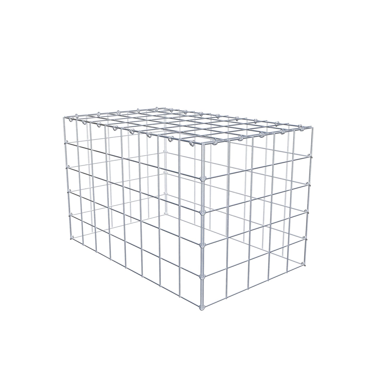 Gabião Tipo 3 80 cm x 50 cm x 50 cm (C x A x P), malhagem 10 cm x 10 cm, anel C